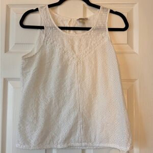 Lucky Brand White Eyelet Tank Top